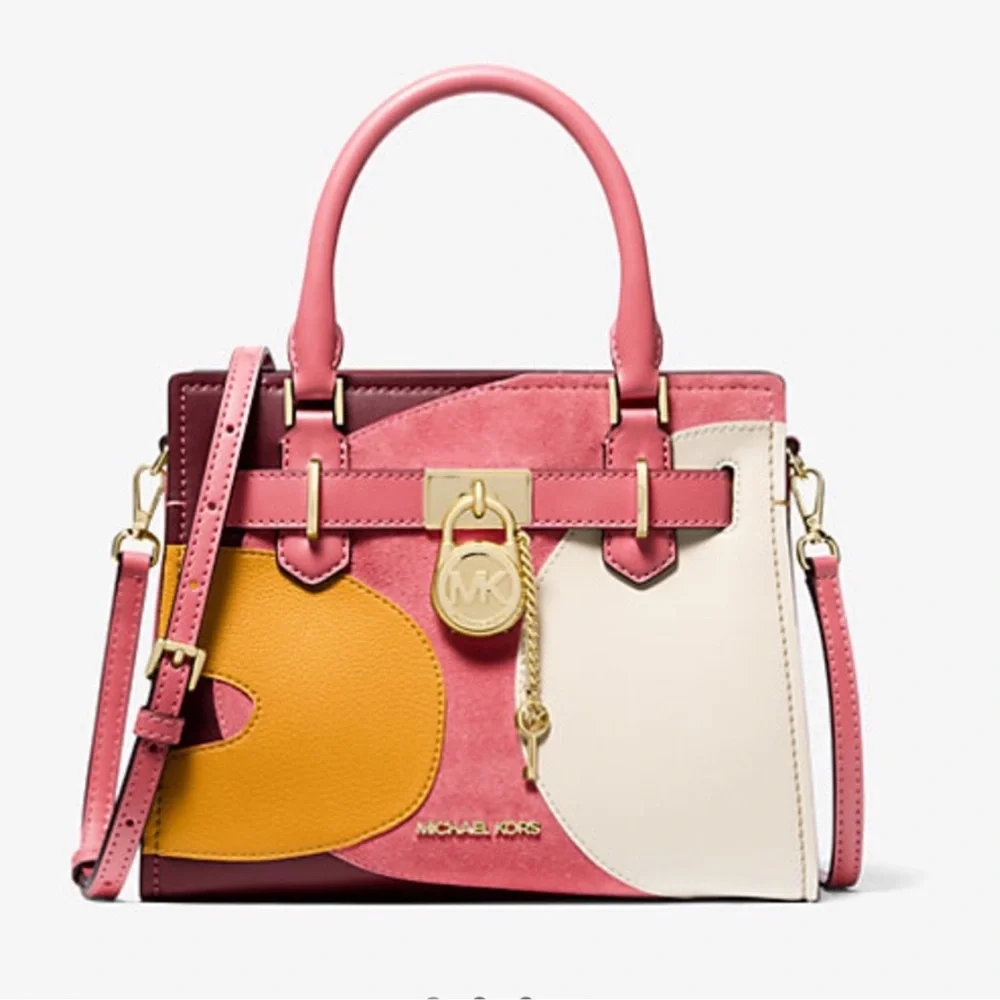 MICHAEL KORS Hamilton Small Two-Tone Satchel
COLOR LIGHT BERRY SHERBET MULTI
NWT - Picture 2 of 16